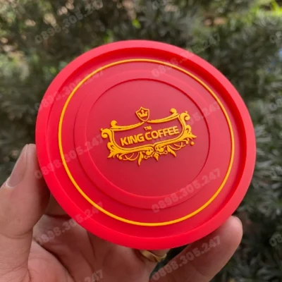 miếng lót ly silicone, đế lót ly silicone, lót cốc silicone, tấm lót silicone, lót ly silicone in logo